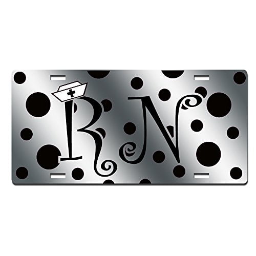 JASS GRAPHIX RN Polka Dot Nurse License Plate JASS GRAPHIX RN Polka Dot Nurse License Plate
